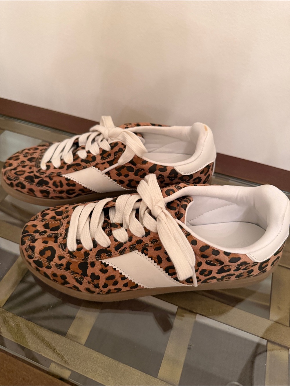 Universal Thread Leopard-Print Sneakers with White Trim